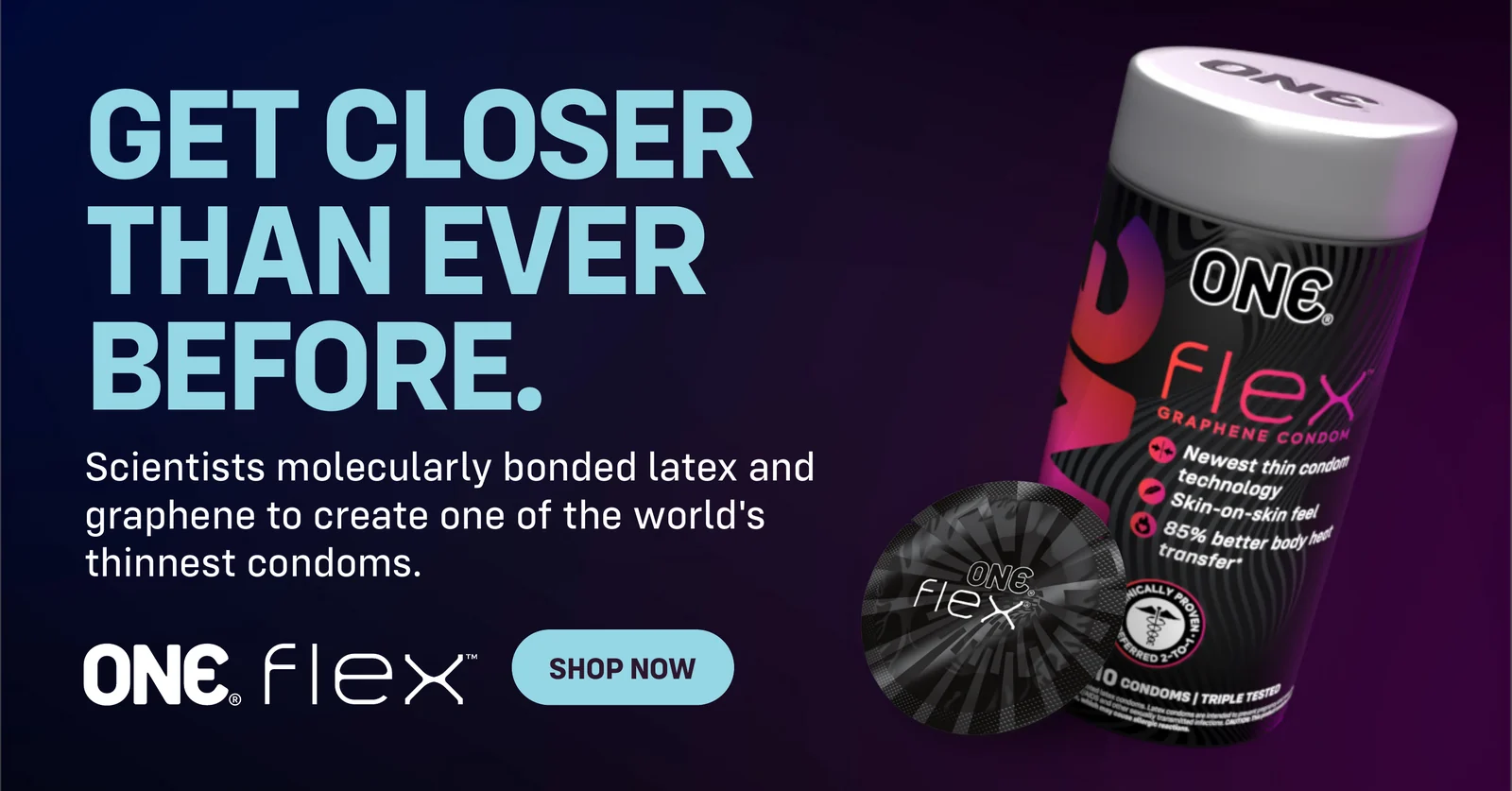 ONE Flex Reddit banner: “Get closer than ever before.”