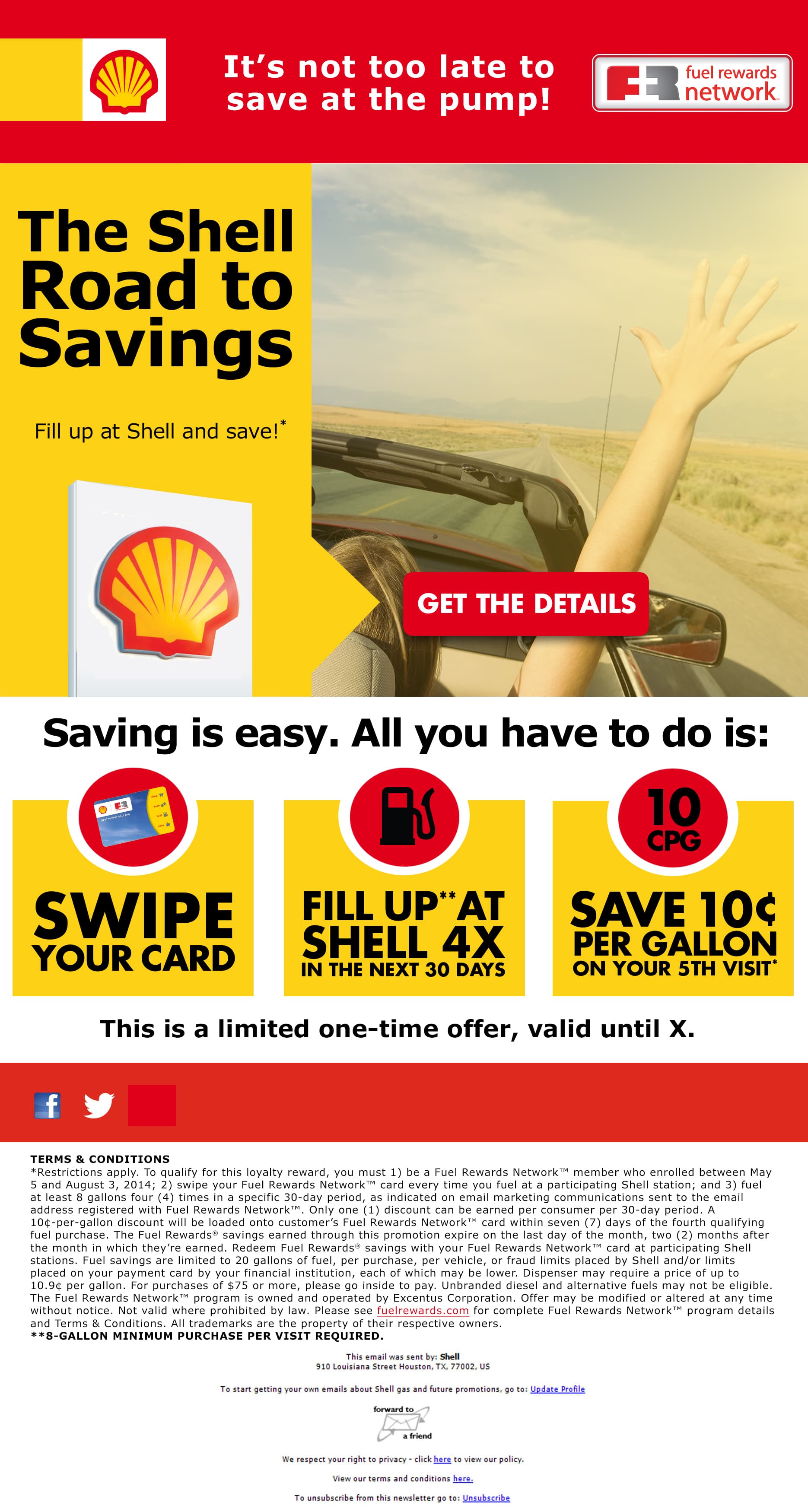 Shell Platinum Status reminder email design